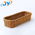 rectangular rattan bread basket for bakery or storage