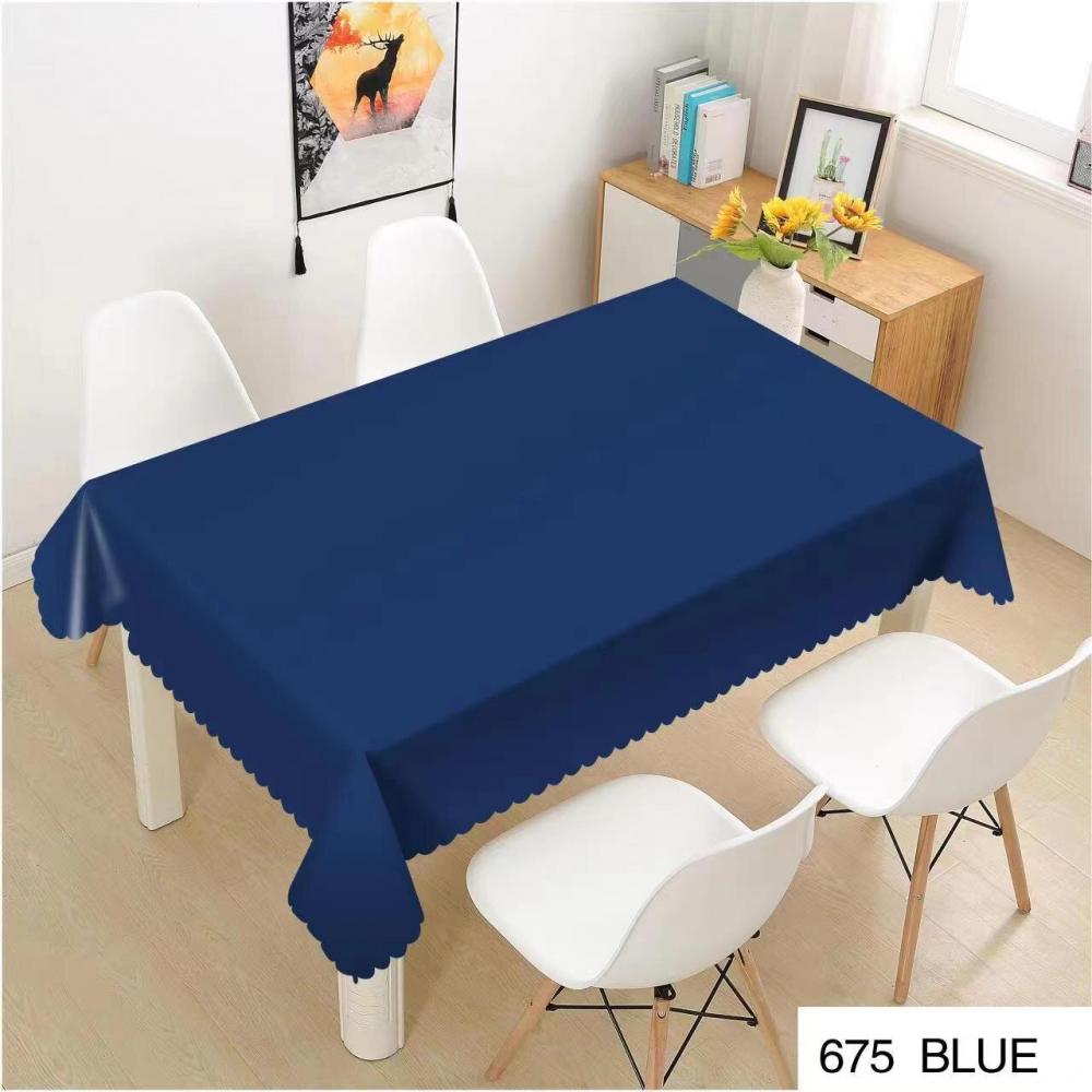 Blue Plain Color Tablecloth Jpg