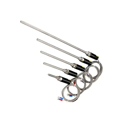 Industrial Grade PT100 Thermocouple Probe K/E Type Stainless Steel Temperature Sensor