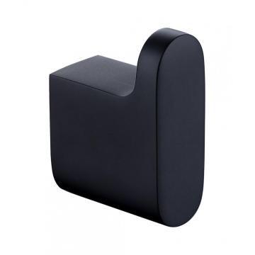 Stylish single coat hook matt black