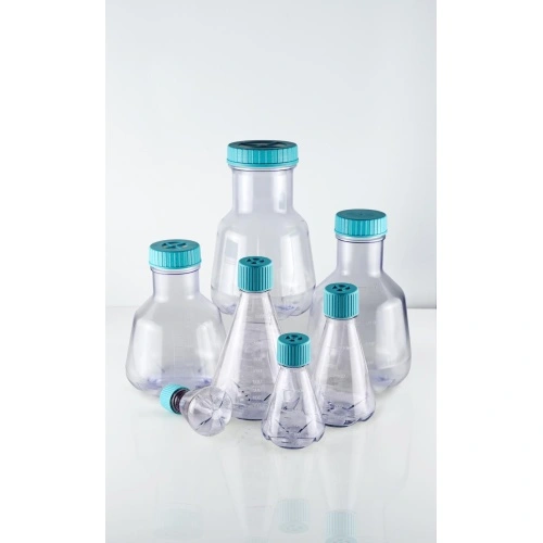 Chemglass Life Sciences Flask, Erlenmeyer, 250mL, Sterile, Baffled,  Polycarbonate