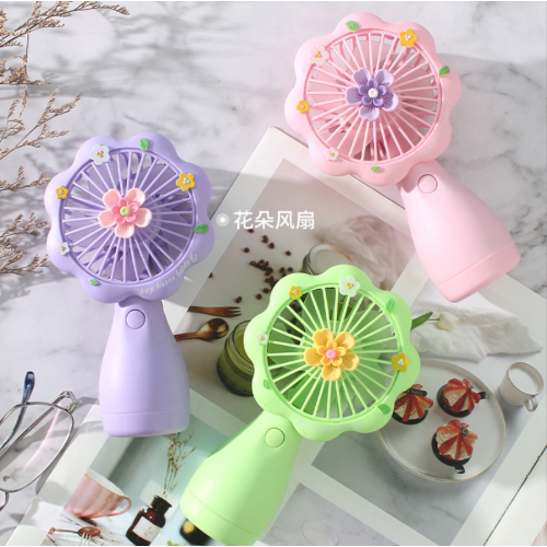 Ventilador recarregável portátil de flores