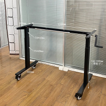 Hand Crank Standing Desk with Wheel