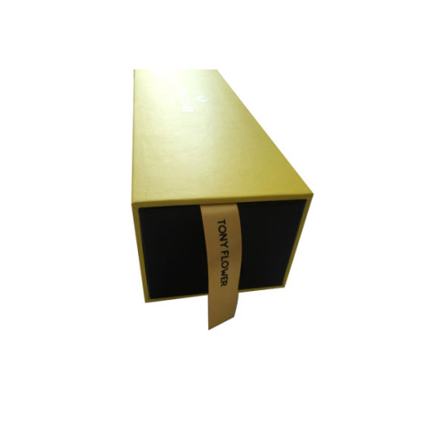 Custom Flower Drawer Packaging Boxes with ribbon
