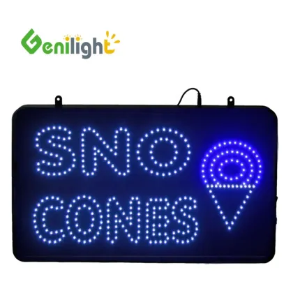Custom LED Open Sign for SNO CONES Decoration
