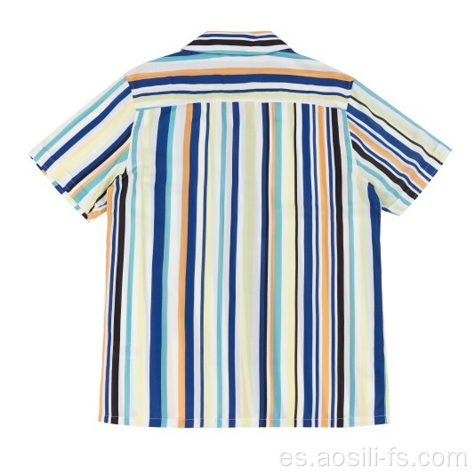 Camisa de rayón tejida para hombre en verano