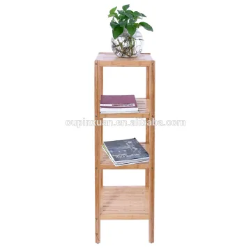 Bamboo Bathroom Shelf 4-Tier Multifunctional Storage Rack Shelving Unit
