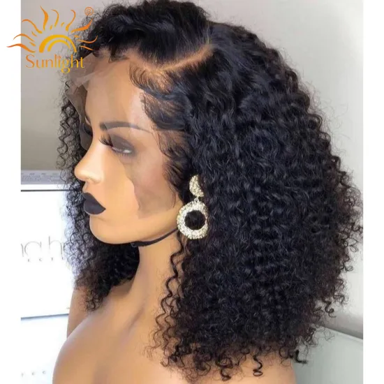 Sunlight Hd Lace Yaki 13x4 Afro Wholesale Front Transparent Cheap With Lowest Price Kinky Straight Human Hair Wig