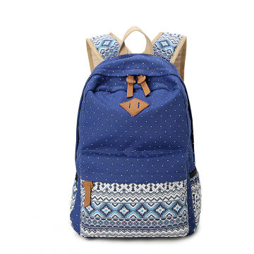 Customized Lightweight Durable Canvas Casual School Backpacks For Teen Girls