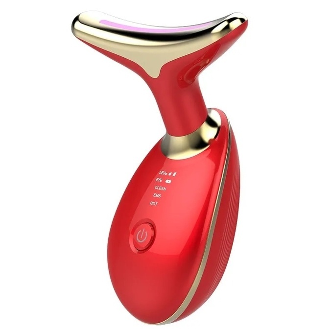3 Color Vibration Facial Neck Skin Tightening Massager