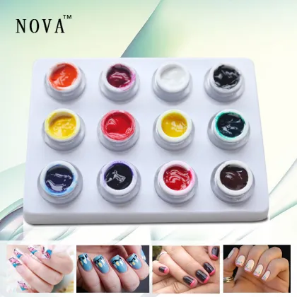 2016 hot sale no bleeding ,gel paints,nail art paint uv gel