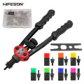 HIFESON Hand Threaded Rivet Nut Gun 70/95/300PCS Nuts Insert Manual Riveter Rivnut Tool for M3 M4 M5 M6 M8 M10 M12 Nut