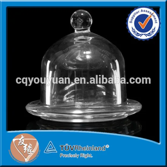 Machine Made Medium Quartz Material Glass Coverd Cake Plate