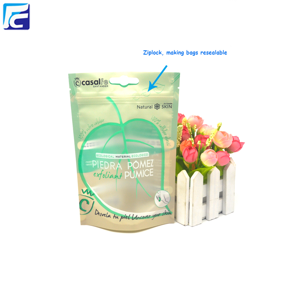 Custom printing Salt Stand Up Bag With Zipper