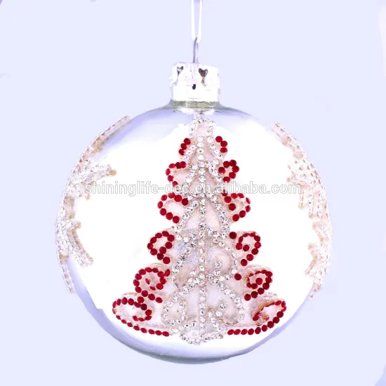 Merry Christmas Family Love New Xmas Shiny Glass Ball