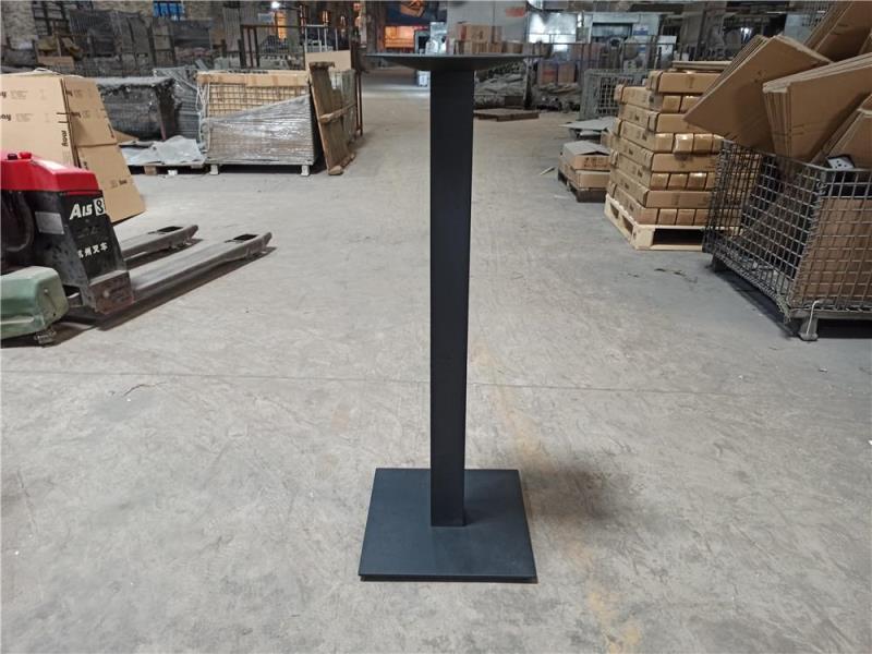 Smt02127 4 400x400xh1080mm Square Steel Plate High Table Base Black