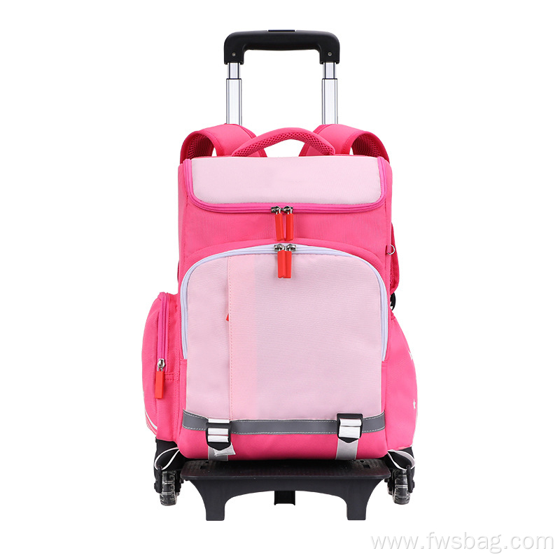 Breathable waterproof wear-resistant cute lightweight laptop bag women sleeve pink trolley school bag with handle