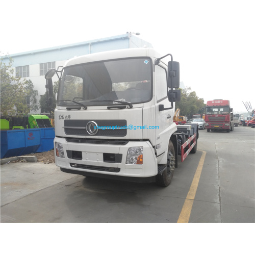 Camion à ordures Hooklift avec boîte à déchets compressée