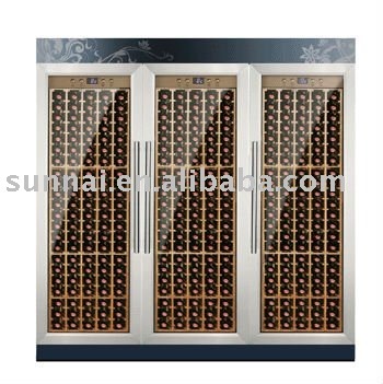 1500L refrigerated wooden freestanding wine cabinet
