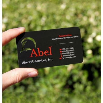 Metal Personalized Quality Scrub Plated Black Business Card