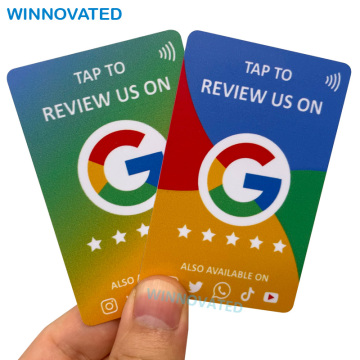 Custom Contactless Tap Cards with QR and NFC - popCard Google Reviews