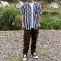 Gear pattern loose personality casual shirt