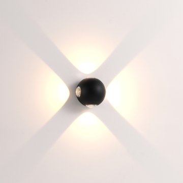 Modern 4*3W Round Room Decor Hotel Outdoor Lighting LED Exterior Wall Light