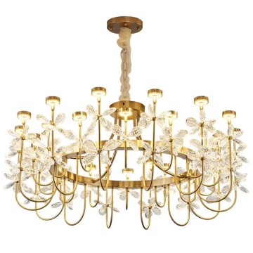 Modern Crystal Butterfly Pendant Lamp - Luxury Indoor Light