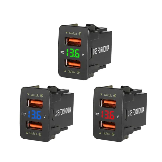 12V 24V Car Digital Voltmeter with QC3.0 USB Charger for Honda