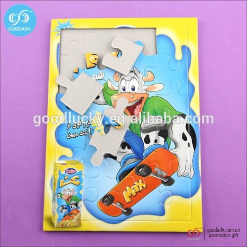 Hot selling custom puzzle games portable jigsaw puzzle board recycled cardboard 3d puzzles