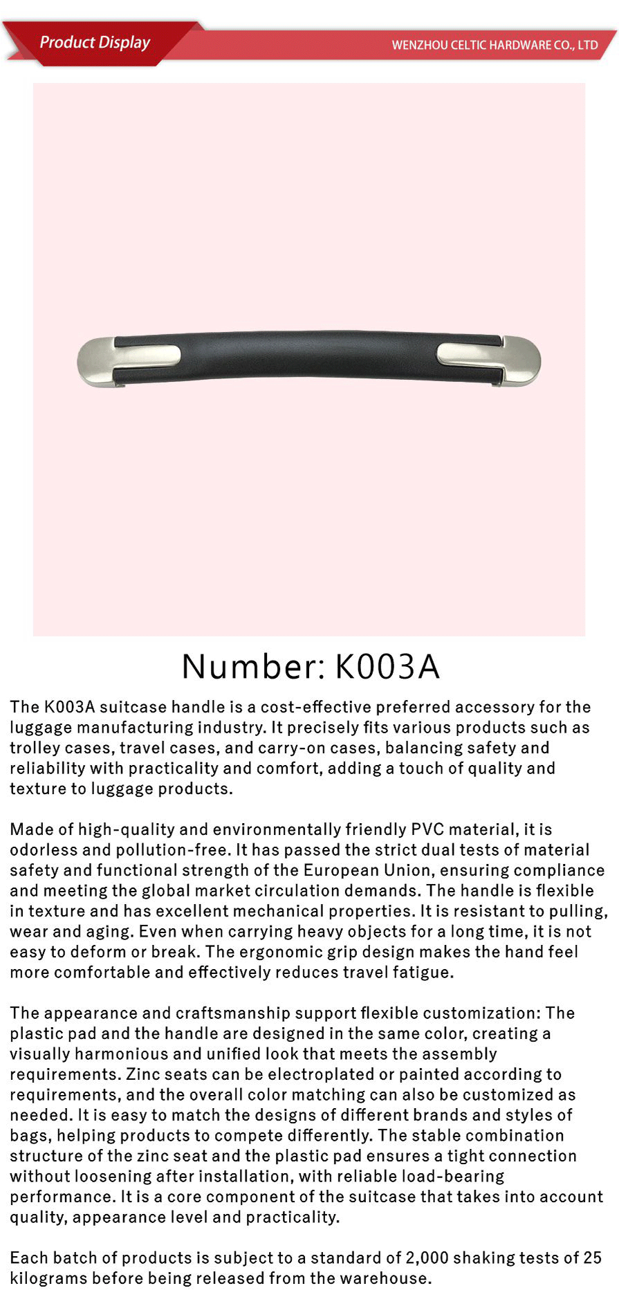 High Quality Suitcase and Luggage Handle