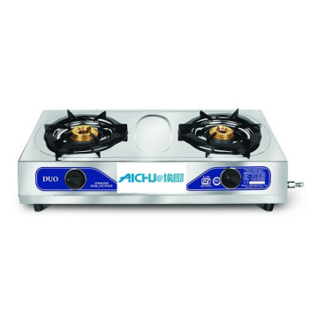 Stufa a gas in acciaio inossidabile Pigeon Duo 2 Burner