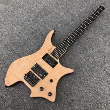 2020 top quality in stock 6 Strings Grote headless Electric Guitar, natural wood clolor headless guitar,Free Shipping