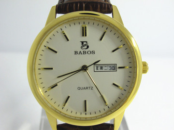 fashion men watch stainless steel gold watch