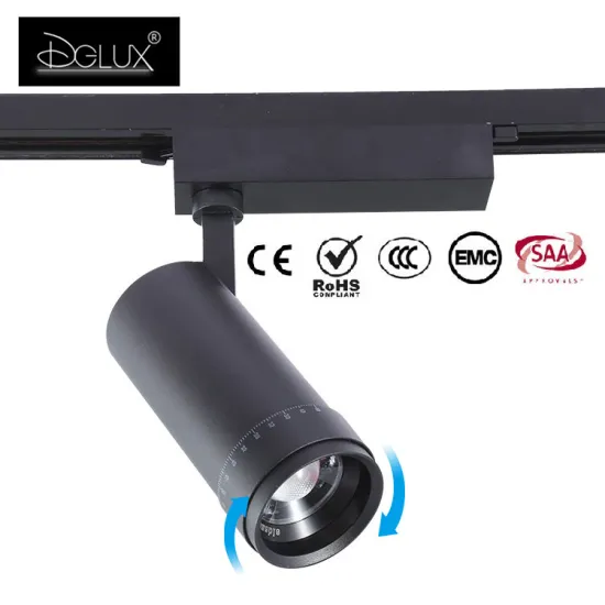 DGLUX 2022 Focusable Adjustable Angle LED Track Light - 2700k 3000k 5000k 6500K, 10w 20w 30w Black COB