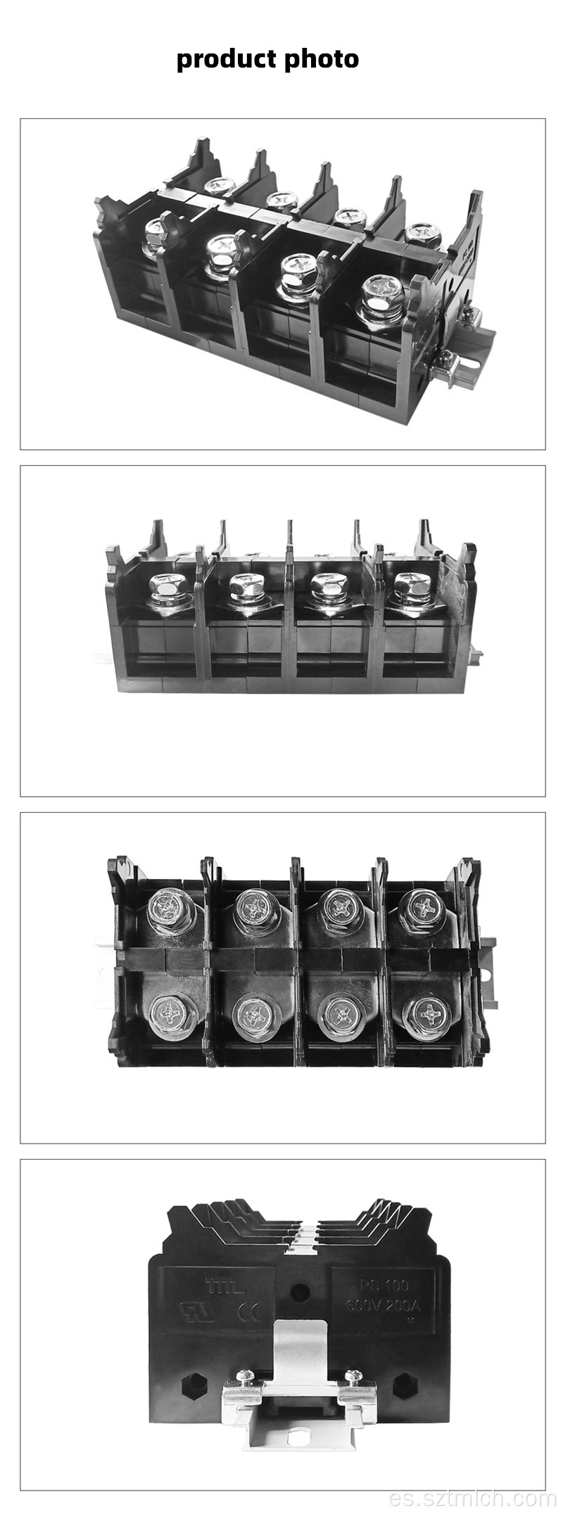 Bloque del terminal de alimentación del conector de cable