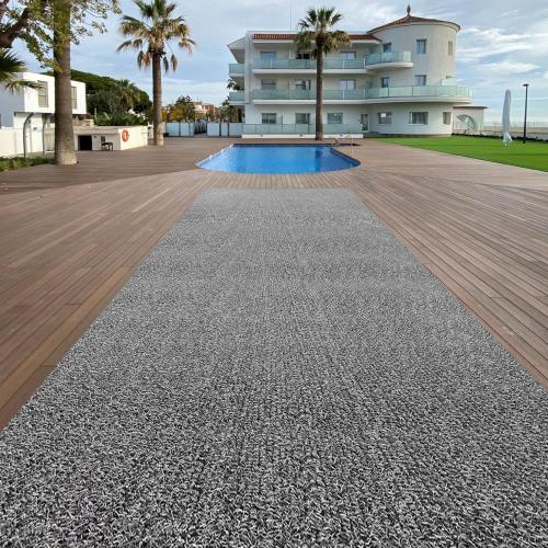 Rumput rumput abu -abu buatan untuk gym