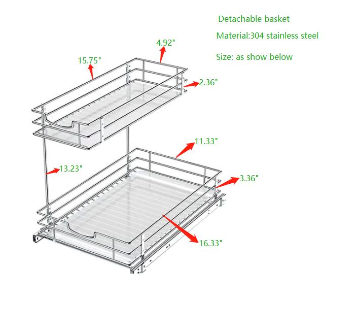 Under Sink Storage Pull Out Cabinet Organizer