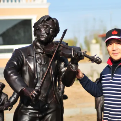 bronze foundry garden decoration bronze violin bronze sculpture