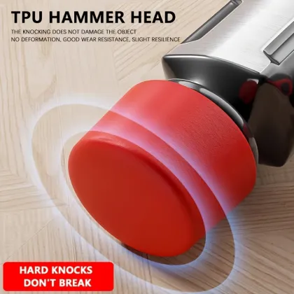 Red and black industrial hammer