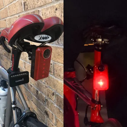 Outdoor Riding Bicycle Camera LED Light - Red Tail Light Safety Accessories for Bikes