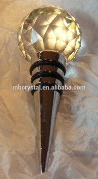 Diamond Cut Crystal Ball Wine Bottle Stoppers MH-QT0404