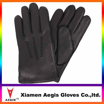 handsewn nappa leather glove black fashion leather gloves supplier