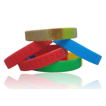 Custom Debossed Silicone Rubber Bracelets for Unisex Dropshipping