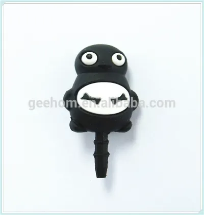 cute pvc dust plug custom cartoon anti dust plug for mobilephone