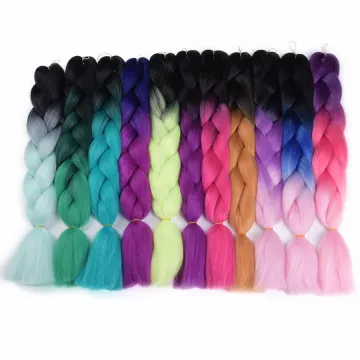 African Wholesale Braiding Hair Extension Braid Synthetic Ombre Custom Packaging Supplies Hair Braids Bulk