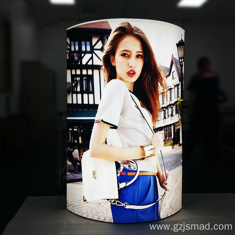 Interior Decoration Fabric Advertising Light Box For Pillars