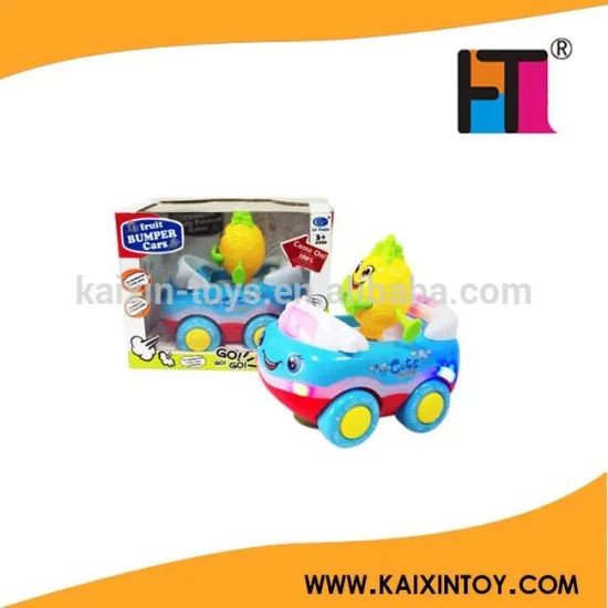 Hot sell electric cartoon corn car eduction toy with music and light toys for kids