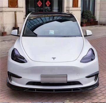 طقم جسم Aero السريع مع مواد ABS لنموذج Tesla Y 2019 - الشفة الأمامية عالية الجودة ، التنانير الجانبية ، الناشر الخلفي