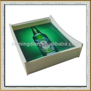 China golden supplier Cash tray, acrylic coin tray with lights